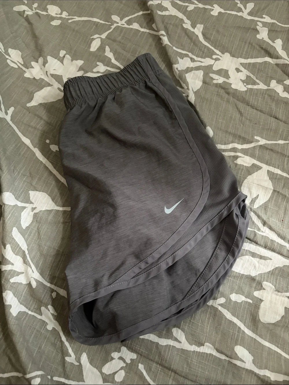 Nike Women’s Dark Gray Athletic Running Shorts with Swoosh